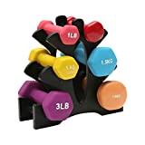 Eschindler Dumbbell Rack, 3 Tier Weight Rack for Dumbbell Storage Bracket Weightlifting Holder Free Weight Storage Stand for Home Gym Organization Max Load 30 lbs (Without Dumbbells) (B)