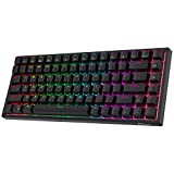 RK ROYAL KLUDGE RK84 RGB 75% Triple Mode BT5.0/2.4G/USB-C Hot Swappable Mechanical Keyboard, 84 Keys Wireless Bluetooth Gaming Keyboard, Clicky Blue Switch