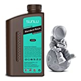 SUNLU 3D Printer Resin, 1000g Standard Photopolymer Fast Curing Resin for LCD/DLP/SLA Resin 3D Printer, 405nm UV Curing 3D Printing Resin, Low Shrinkage, High Precision, 1kg, Grey