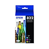 EPSON T822 DURABrite Ultra -Ink Standard Capacity Black & Color -Cartridge Combo Pack (T822120-BCS) for Select Epson Workforce Pro Printers