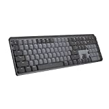 Logitech MX Mechanical Wireless Illuminated Performance Keyboard, Tactile Quiet Switches, Backlit Keys, Bluetooth, USB-C, macOS, Windows, Linux, iOS, Android, Metal