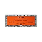 Arches Watercolor Block 3.9x9.8-inch Natural White 100% Cotton Paper - 20 Sheets of Arches Watercolor Paper Rough 140 lb - Arches Art Paper for Watercolor Gouache Ink Acrylic and More