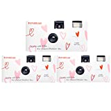 FONBEAR Disposable Camera for Wedding (3 Pack) 27 EXP- 35mm Film Single Use with Flash Great for for Weddings, Gathering, Anniversary, Travel, Camp, Party Focus Free, Easy to Use
