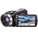 Video Camera Camcorder Full HD 1080P 30FPS 24.0 MP IR Night Vision Vlogging Camera Recorder 3.0 Inch IPS Screen 16X Zoom Camcorders Camera Remote Control with 2 Batteries