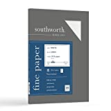 Southworth® 25% Cotton Linen Business Paper, 8 1/2' x 11', 24 Lb, White, Box Of 100