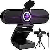 4K Webcam with Microphone,8 Megapixel Web Cam,Ultra HD Web Camera for Computers,Webcam for Laptop Desktop,USB Webcam with Privacy Cover,Pro Streaming Webcam for Video Calling