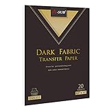 A-SUB Inkjet Printable Iron On Heat Transfer Paper for Dark Fabrics,20 Sheets 8.5x11 Inch,Make Custom T-shirts,Totes,Bags