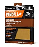 Fandeli Sandpaper Sheets - Multipurpose 80,120, 220 Grit Sandpaper (25 Sheet Pack) - Multipurpose Professional Sandpaper for Wood, Metal, Paint & Plastic - Assorted Sandpaper for All Types of Surfaces