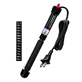 DOMICA 200W/300W Aquarium Heater for 30 Gallon Fish Tank, Submersible Heater with Free Thermometer Sticker, 200W