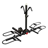Young 2-Bike Rack Hitch Mount Platform Style for Cars Trucks SUVs Minivans, fits MTB Gravel Road Bike with Up to 5-inch Fat Tire Carrier Rack 200 lb Capacity - 2' Hitch Receiver
