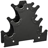 PITHAGE Steel Dumbbell Rack Compact Weight Stand Holder Assembled for Home Gym Black