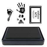 WEWESGAO Ink Pads for Baby Footprints and Pet Paw Print kit,Non-Toxic and Acid-Free Ink, Easy to Wipe and Wash Off Skin, Smudge Proof,Perfect Family Memory Gift,Long Lasting Keepsakes(Black)