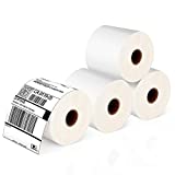 Thermal Direct Shipping Labels 4x6-350 Labels(4 Rolls), Compatible with Rollo, Brother, Zebra and Most Thermal Printer, Perforated, Commercial Grade, Doesn't Compatible with Dymo