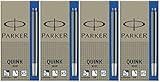 Fountain Pen Refill Cartridges, permanent Blue Ink, 4 Packs of 5/Pack 20 total PAR30160