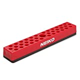 NEIKO 02449A Hex Bit Holder Rack with Strong Magnetic Base | 37 Hole Bit Storage | 1/4 Inch Hex Bit & Drive Bit Adapter Storage | Screwdriver Bit Organizer | Toolbox Organizer | Driver Bit with Magnet