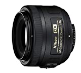 Nikon AF-S DX NIKKOR 35mm f/1.8G Lens with Auto Focus for Nikon DSLR Cameras, 2183, Black