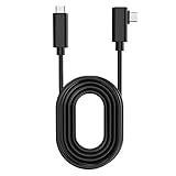 VR Streaming Link Cable Compatible for Oculus Quest, Cuxnoo Virtual Reality Headset Cable Angle USB 3.2 Gen1 C-C High-Speed Data Transfer, Fast Charging Cord, 15FT
