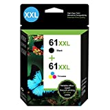Ink Cartridge for HP 61XL 61 XL Ink Cartridge Combo Pack Remanufactured for HP Envy 5530 Ink Cartridges for HP Envy 4500 5535 OfficeJet 4630 2620 4635 DeskJet 1000 1010 (1 Black, 1 Tri-Color)