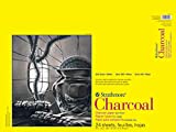 Strathmore 300 Series Charcoal Pad, White, 18'x24' Glue Bound, 24 Sheets