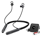 Giveet Wireless Headphones Earbuds for TV Watching, Rechargeable Neckband Earphones w/Bluetooth 5.0 Transmitter Adapter for Digital Optical, RCA, 3.5mm AUX Ported TVs, Plug n Play, No Audio Delay