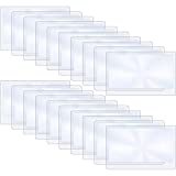 20 Pieces 3X Credit Card Magnifier Thin Fresnel Lens fire Starter Pocket Wallet Size Portable Lenses Credit Card Magnifier Wallet Jewelry Loupe for Reading or Fire Starter