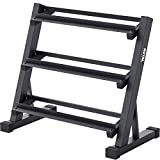 Royal Fitness 3 Tier Dumbbell Weight Rack Heavy Duty, Home Gym Dumbbell Storage Stand Holder, Black