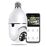 Qilmy Pan Tilt Security Camera, Full-HD 1080P Wireless Wi-Fi IP Camera, Home Surveillance CCTV Cameras with Motion Detection Alarm/Night Vision/Remote Viewing (Ful HD 1080P)