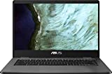 ASUS Chromebook C423 14' Laptop Computer for Business Student, Intel Celeron N3350 up to 2.4GHz, 4GB DDR4 RAM, 32GB eMMC, 802.11AC WiFi, Webcam, Type-C, Online Class Ready, Chrome OS, iPuzzle MousePad