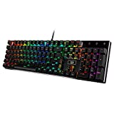 Redragon K556 RGB LED Backlit Wired Mechanical Gaming Keyboard, Aluminum Base, 104 Standard Key, Red Switches