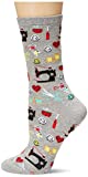 Hot Sox womens Conversation Starter Novelty Fashion Casual Sock, Sewing Supplies (Sweatshirt Grey Heather), 4 10 US