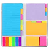 Sticky Notes Set, Hommie Colored Divider Self-Stick Notes Pads Bundle, Prioritize with Color Coding, 60 Ruled (3.7x6), 40 Dotted (3.7x3), 40 Blank (3x3.7), 60 Per Rectangular, 25 Per PET Color