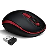 Computer Wireless Mouse, 2.4G Slim Portable Laptop Mice Optical Mouse with USB Nano Receiver DPI 1200- Fit Your Hand Nicely, for Laptop, MacBook, Desktop, PC, Notebook - Silver
