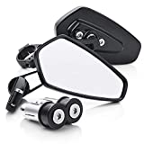 MICTUNING Motorcycle Mirrors - Bar End Rear View Mirrors Compatible with Most Honda Grom, Yamaha, Kawasaki, Ducati, Suzuki and More