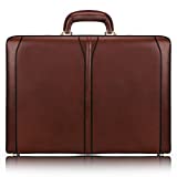 McKleinUSA V Series, Daley, Top Grain Cowhide Leather, Leather 3.5' Attaché Briefcase, Brown (80434), 18 L x 3 5 W x 13 H