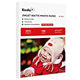 Koala Thin Inkjet Matte Coated Paper 11x17 Inches 100 Sheets 6.5Mil Compatible with Inkjet Printer for Printing Poster