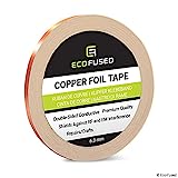 Premium Adhesive Copper Foil Tape - Double-Sided Conductive - 0.25 inch (6.3 mm) - EMI and RF Shielding, Paper Circuits, Electrical Repairs, Grounding, Arts and Crafts, Home Interior