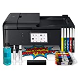 Cake Topper Image Printer, Cake Ink Cartridges, 50 Wafer Sheets & 12 Sugar Sheets, Edible Color Markers & Printhead Cleaning Kit Bundle, EP-Wafer+Sugar-MRK