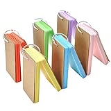300Pcs Multicolor Kraft Paper Blank Flash Cards Study Cards Note Cards with Binder Ring for Bookmark/DIY Greeting Card/Index Card Stock for School Home Office Use, 90 * 55MM