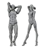 Artists Manikin Blockhead Jointed Mannequin Drawing Figures,Figure Model for Sketching, Painting, Drawing, Artist Male+Female Set