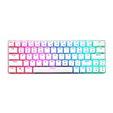 CQ63 60% Compact RGB Wireless Mechanical Gaming Keyboard, Bluetooth 5.0, Red Switches, Wired Keyboard 63 Keys for PC Tablet Laptop Cell Phone, White