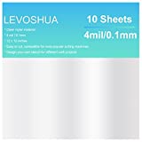 10 Pack 4 Mil CLEAR Mylar Stencil Sheets, 12' x 12' Blank Stencils, Reusable Template Material, Make Your Own Stencil Compatible for Cricut Vinyl Cutting Machine