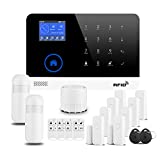 Alarm Security System, Wireless DIY Burglar Alarm 18 Piece Kit with GSM and WiFi APP Control for Home Office & Shop - Compatible with Alexa and Google Assistant