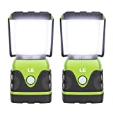 LE LED Camping Lantern, Battery Powered LED with 1000LM, 4 Light Modes, Waterproof Tent Light, Perfect Lantern Flashlight for Hurricane, Emergency, Survival Kits, Hiking, Fishing, Home and More