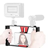 FocusFoto Smartphone Video Rig Camera Cage Mount Holder Stabilizer Handle Grip for 4~7 inch Mobile Cell Phone iPhone Filmmaking Professional Videomaker for iPhone Xs Max X 8 Plus Huawei P20 mate20 PRO
