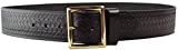 Tactical 365® Operation First Response Police & Security Black Leather Duty Basket Weave Garrison Belt Made in the USA (36, Gold)