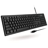 Macally Full Size Mac Wired Keyboard - Compatible with All Macs with USB Port - Durable Mac Keyboard with Number Pad & 16 Apple Shortcut Keys - Rubber Keycaps & Spill Proof - QKEYB (Black)