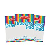 Melissa & Doug Drawing Paper Pad (9 x 12 inches) - 50 Sheets, 3-Pack - Coloring Art Pads For Kids, Toddler Sketch Pads For Ages 3+