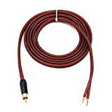 RCA Speaker Cable Bare Wire Speaker Wire to RCA Plug, Replace RCA Plug Connector Adapter to Bare Wire Open Audio Video RCA Cable Repair Speaker Cord (RCA Male)