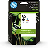 Original HP 65 Black/Tri-color Ink Cartridges (2-pack) | Works with HP AMP 100 Series, HP DeskJet 2600, 3700 Series, HP ENVY 5000 Series | Eligible for Instant Ink | T0A36AN