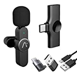 Wireless Clip Mic, Wireless Lavalier Microphones, Lapel Clip-on Microphone(Aisizon), for Smartphone, Laptop, Video Recording, Tiktok, Facebook Live, YouTube Live Stream